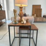 Tavolini da salotto in legno e ferro Skyline Small set di 2 - OrchideaMilano1981