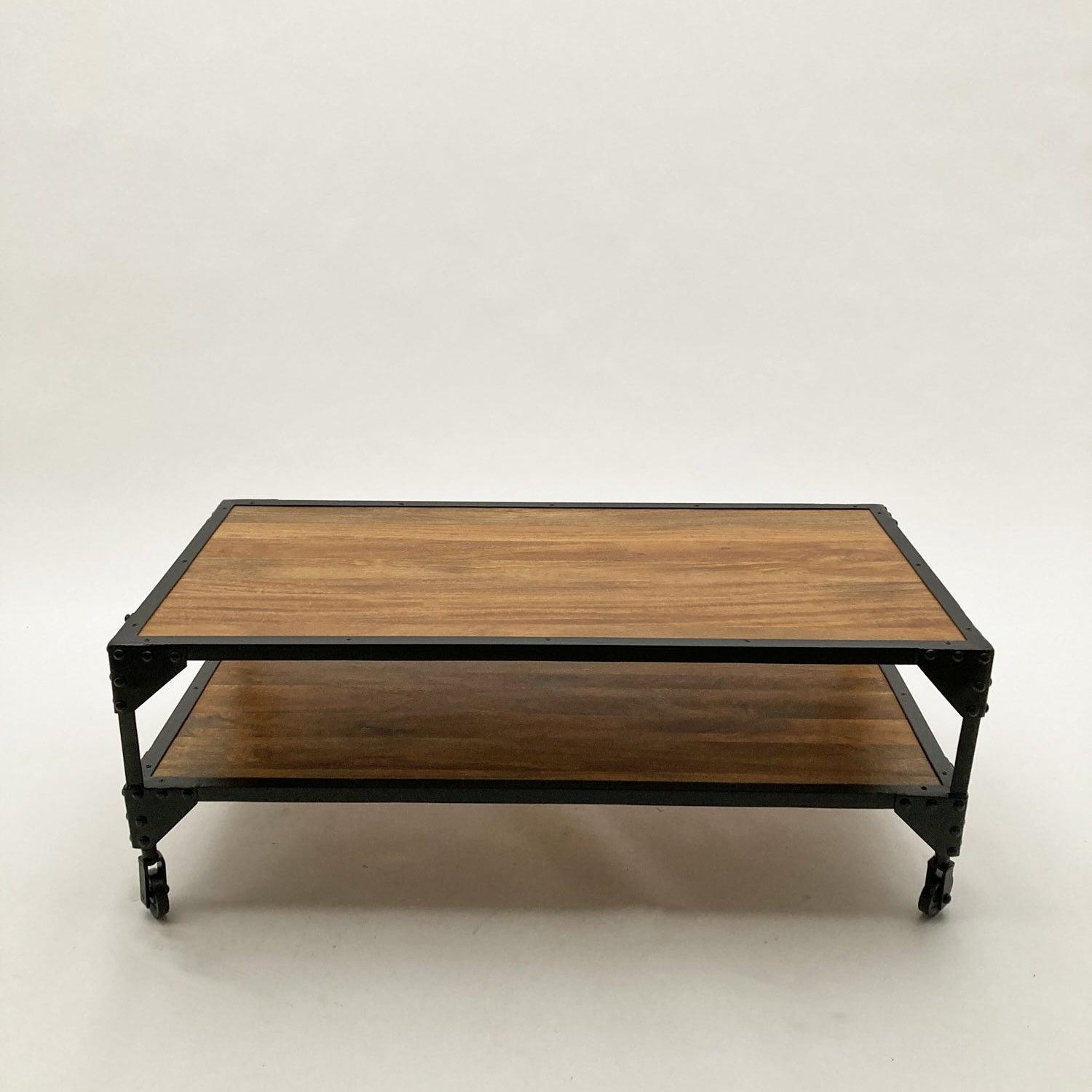Tavolino da salotto industriale in legno e ferro Detroit 120 cm - OrchideaMilano1981