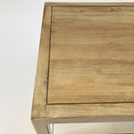 Tavolino da salotto quadrato in legno massello Acqua 70 cm - OrchideaMilano1981