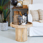Tavolino rotondo in legno East Colonial Big 60 cm - OrchideaMilano1981