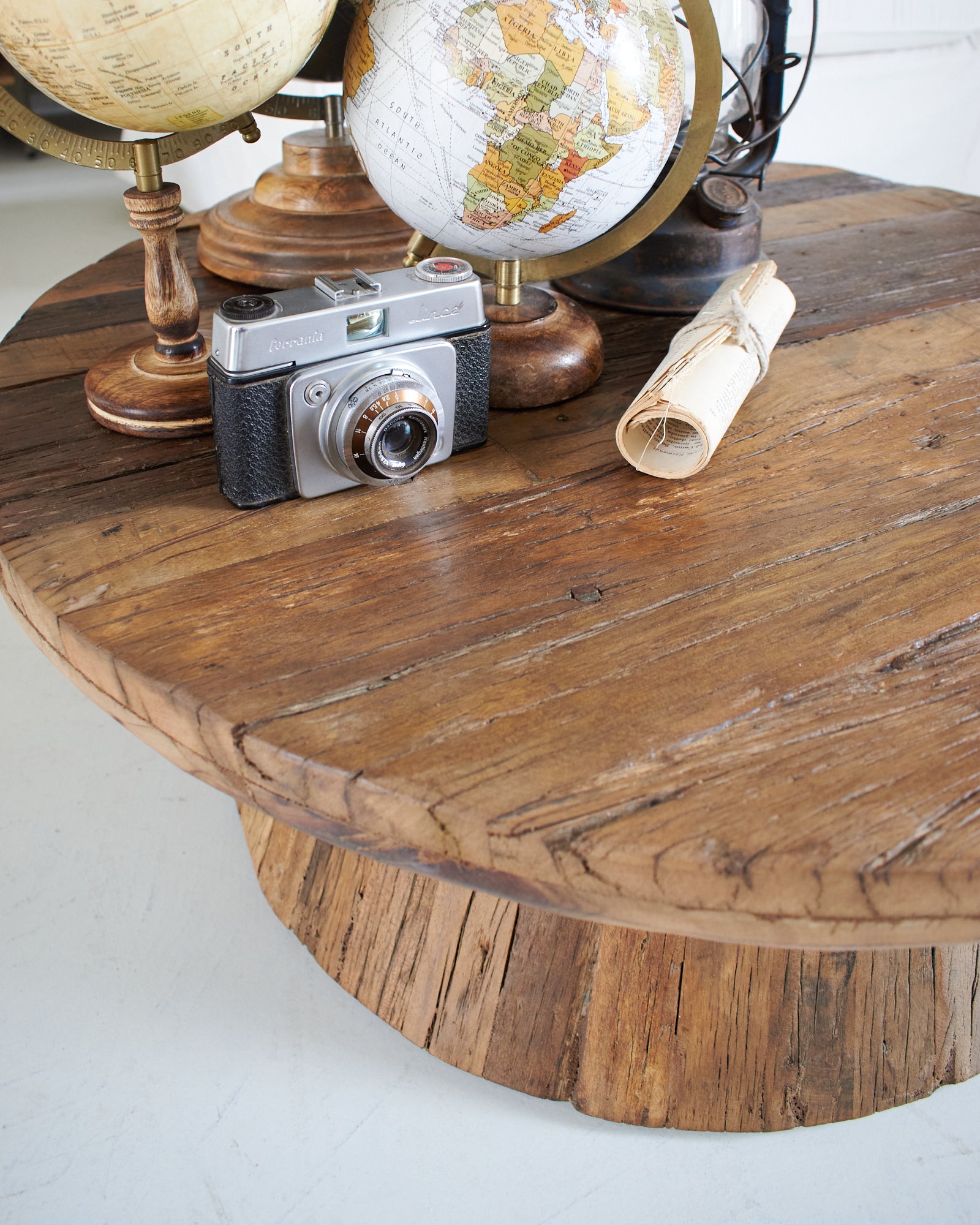 Tavolino rotondo moderno in legno Raw Big 80 cm - OrchideaMilano1981
