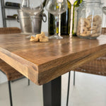 Tavolo quadrato da bistrot in legno e ferro Utility 70 cm - OrchideaMilano1981