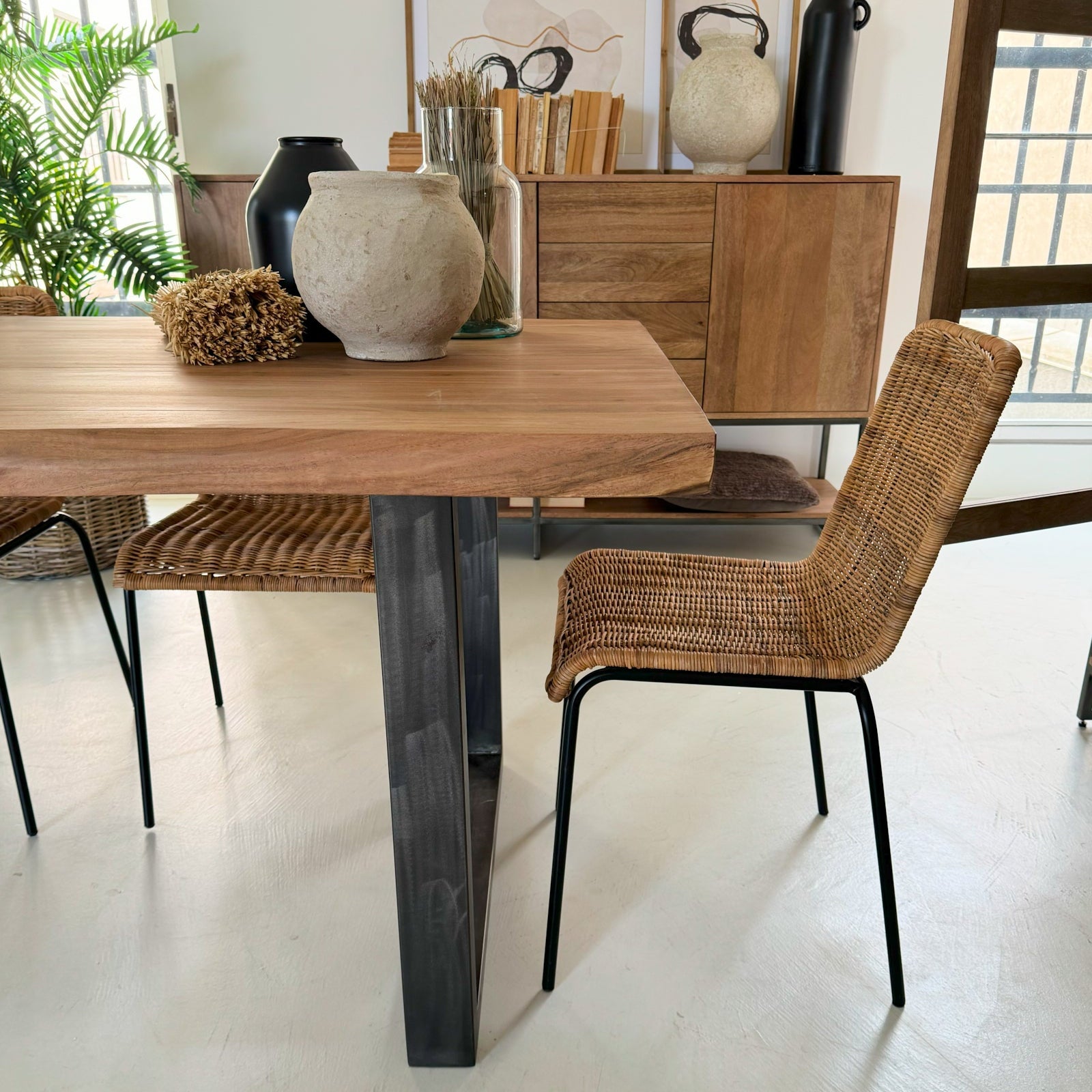 Tavolo in legno e ferro Chicago 180 cm - OrchideaMilano1981