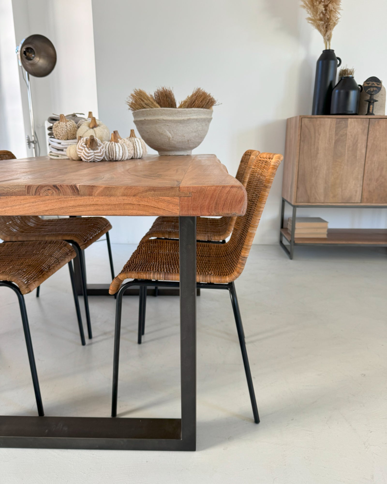 Tavolo in legno e ferro Hartford 160 cm - OrchideaMilano1981