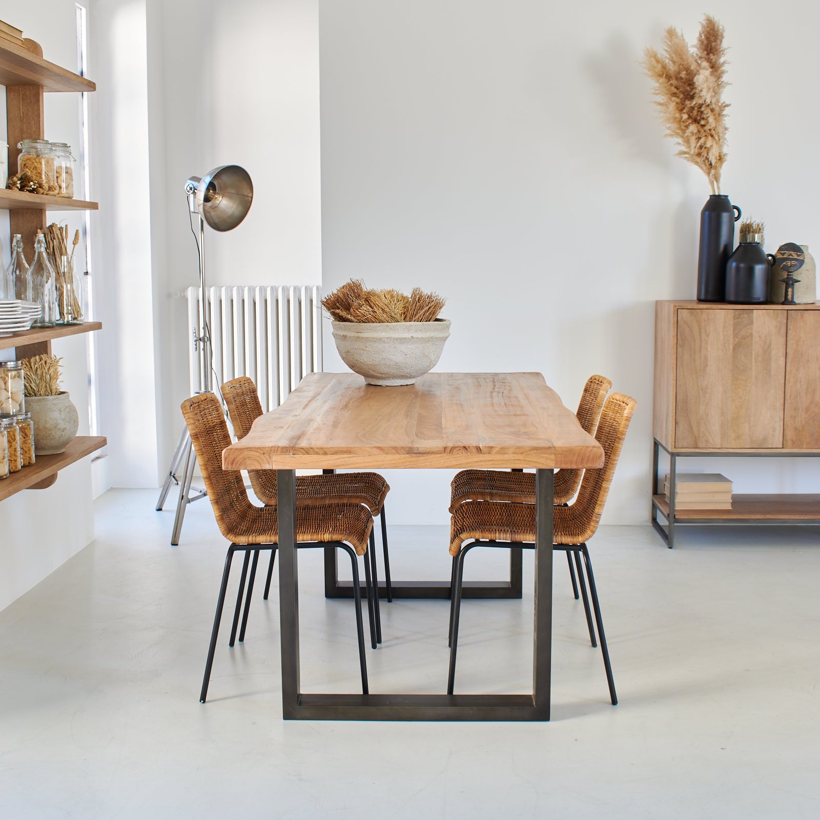 Tavolo in legno e ferro Hartford 160 cm - OrchideaMilano1981