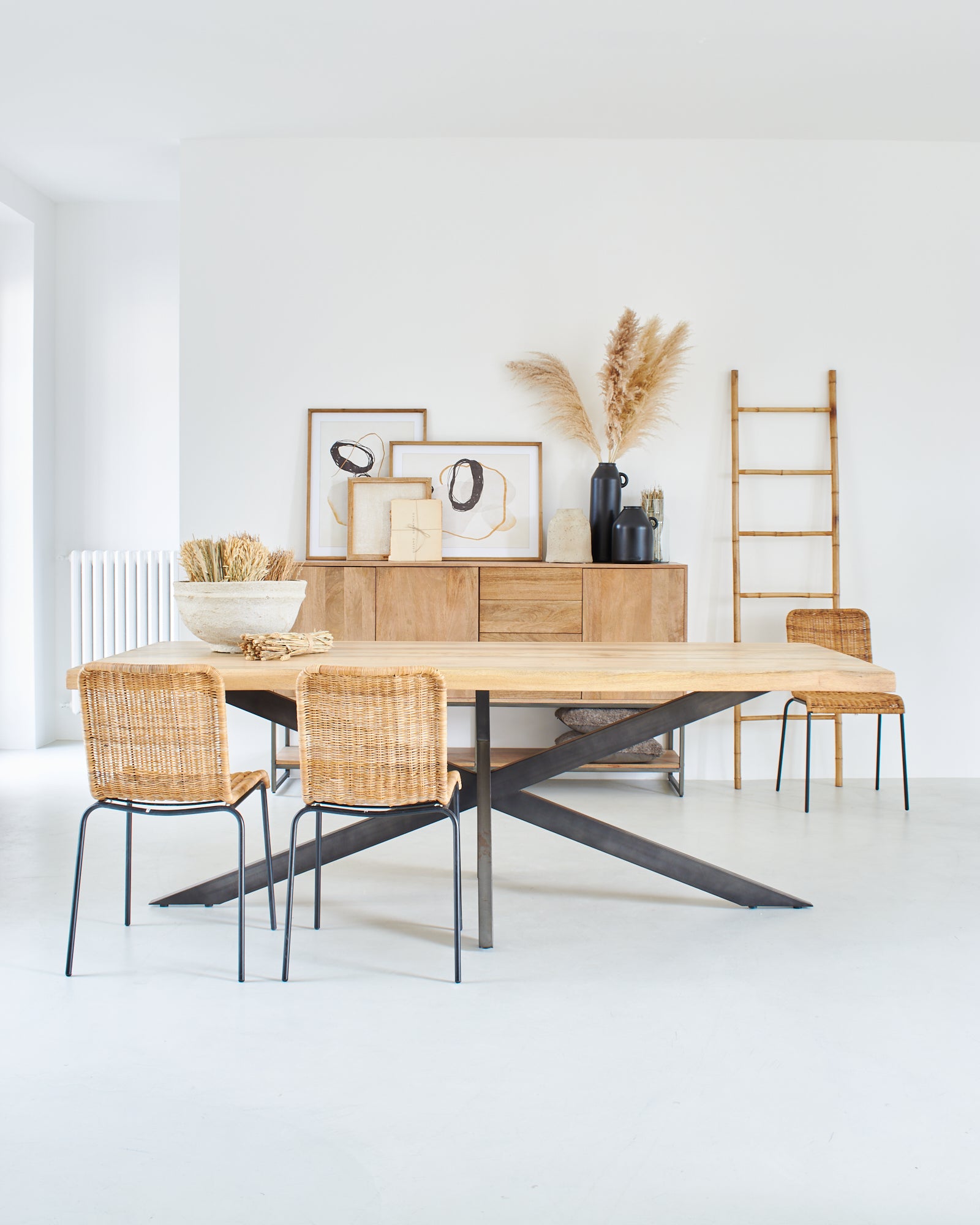 Tavolo in legno e ferro New York 220 cm - OrchideaMilano1981