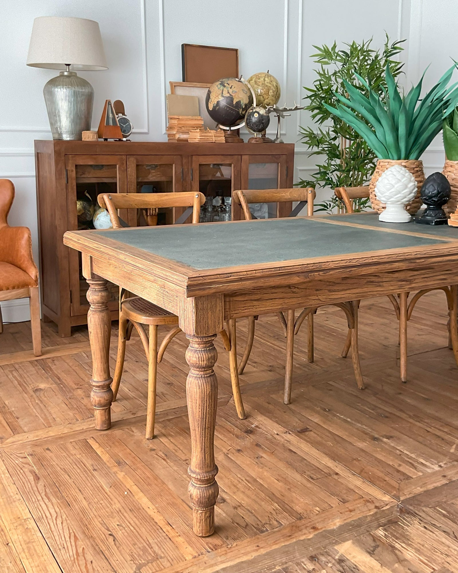 Tavolo in legno massello con top in zinco Convivium 220 cm - OrchideaMilano1981