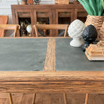 Tavolo in legno massello con top in zinco Convivium 220 cm - OrchideaMilano1981