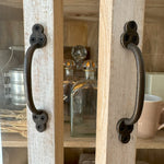 Vetrina 2 ante in legno massello Antigua 124 cm - OrchideaMilano1981